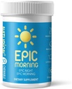 Epic Morning - Aknas Detox & Remonta Papildinājums ar DHM, Piena daiviņas, vitamīns C, B1, B2 & Granātāboli - Dabīgs Granātāboli un persiku Flavor - 20 košļājamās tabletes Aknu Atbalsts un Rīta Atkopšana