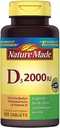 Dabā ražots D3 vitamīns 2000 SV tabletes 100 ea (iepakojums pa 11)