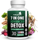 Extra Strength Ātras darbības 7-in-ONE Advanced Formula - Pilna ķermeņa tīrīšana - Detoksikss un aknu tīrīšana - Detox un aknu remonts, visi dabas toksīni Removeer, veselīga tīrīšana atbalsts aknām (30 kapsulas)