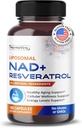 Liposomālās NAD+ 600 mg ar Resveratrol 200 mg šūnu enerģijai un veselīgai novecošanai – 180 kapsulas – Vegan, ne- GMO, USA