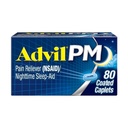 Advil PM 200 mg apvalkotas Caplets 80 ea (3. iepakojums)