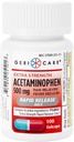 Gericare Extra Strength Acetaminofēns 500mg Ātra atbrīvošanās Gelkapi, sāpju atvieglošana 100 skaitīšana (1. iepakojums)