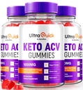 (3 Pack) Ultra Quick Keto ACV Gummies, Ultra Quick Keto ACV Gumies Svara zaudēšanas atbalsts, Natural Keto+ACV, Premium Keto Plus ACV Formula, Apple Cider Etiķis Gummy, Official UltraQuick (180 Gummies)