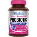 Probiotikas sievietēm, 120 miljardi KVV 34 celmi, prebiotikas, gremošanas enzīmi, dzērvenes, 4-in-1 sievišķā probiotika, gremošanas, maksts, imūnsupport, 60ct