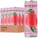 Gloss Leaf kolagēna ledus tēja (Zero-Cugars, persiks): vārīta melnā tēja ar kolagēna peptīdiem un C vitamīnu, skaistums un anti-Aging, 12 Fl Oz, 12 Pack
