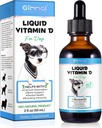 D vitamīns suņiem, šķidrs D suņiem, D vitamīnu D pilieni Veicināt kalcija uzsūkšanos, atbalsta Hip & Joint Zobu veselība - Mājdzīvnieku piedevas Šķidrie vitamīni D, Bacon Flavour - 2 Fl Oz