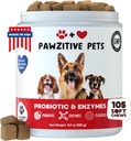 Probiotikas suņiem Gremošanas Veselība - Probiotikas Chews Gut Veselības, Niezoša Ādas rauga, Caureja - ASV Produkta - Imūnās atbalsta Papildinājums - Suns Gremošanas Atbalsts & Alerģija Relief Chews ar enzīmiem