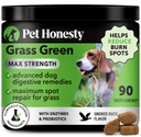 Zāles zaļā Max Strength Chews suņiem – Premium Suņu Urine Lawn Spot Saver Papildinājums – Atbalsta Veselīga Gremošana, Gut & Urīna Veselība ar Probiotikām, DL-Metionīns & Yucca (90ct Duck Flavor)