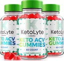NutraRize (3 KetoLyte Keto ACV Gumies iepakojums, Advanced Formula, Keto Apple Cider Etiķis 1000MG papildinājums, visi Natural Keto ACV Vitamīni, oficiāli Keto Lyte Atsauksmes (180 Gumies)