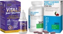Vitāls 3 Locītavu šķīdums® Klīniski pierādīts Šķidrs Knee Relief papildinājums + Bronson Tart Ķiršu ekstrakts 2500 mg Veģetārās kapsulas