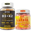 NEVISS Bezcukura luteīns Gumies 60 Grāfis + vitamīns D3 Gumies 60 Grāfis