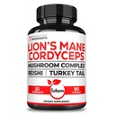 Satoomi 10in1 Cordyceps Sēnes Papildinājums - Blended with Lions Mane, Turcija Astes sēnes, Reiši Sēnes & Citi - 90 Kapsulas 90 Kalpošanas Piedāvājums