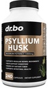 Psyllium Husk Capsule Fiber Papildinājums - Dabīgs Pulveris Kapsulas aizcietējuma atvieglošanai pieaugušajiem - Uztura Šķīstošās Fiber Pills & Daily Regularity Support - Bulk Seed Husks Gremošanas papildinājumi