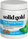 Ciets zelts Nav Poo Chews suņiem - Coprophagia Deterrent & Stool Ēšanas deterrent suņiem, kas ēd suns Poop - Apstājieties Ēšanas Poop Košļājamās ar piparmētru & Probiotikas Gut & Elpas atbalsta - 60ct