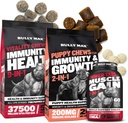 Bully Max Suņu Vitality Chews, Muskuļu celtnieks Tabs (60 tabs) & Kucēnu Chews Bandle – Dienas Suņu papildinājumi muskuļu atbalstu, Imūnās veselības, un pilnīgu uzturu kucēni, pieaugušie, un seniori