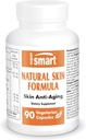 SuperSmart - Dabiskā ādas formula (augsta aktivitāte) - ar hialuronskābi, kolagēnu, elastīnu, keramīdiem, silicīdu - ādas hidratāciju un elasticitāti, ne-GMO - 90 veģetārās kapsulas