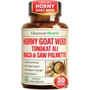 HornyGoatWeed for Men (1000mg uz vienu Kalpotāju) – Vīriešu uzlabojošs papildinājums w/ Maca Root, Tongkat Ali, Saw Palmetto, Panax Ginseng, Tribulus Terrestris & L-Arginine enerģijai, Drive & Stiprums