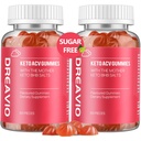 DREAVIO Keto ACV Gummies Advanced svara zudums-cukurs Bezmaksas 1000mg Apple Sidra Etiķis Etiķis sievietēm un vīriešiem, Vegan Keto Apple Sidra Etiķis Papildinājums Pieaugušajiem