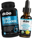 Plaušu tīrīt atbalsts Papildinājums Pills & Drops - Organic Respiratorā veselība Drops Papildinājumi Herbal Lung Cleanse, Mullein - Herbal Detox Lungs & Bronchial Mucus Health Mullein