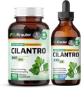 BIO KRAUTER Cilantro 100 Kapsulas & Cilantro Tincture 4 Fl. Oz.