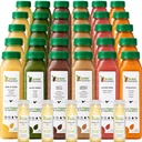 5 Day Olbaltumvielu sulas tīrīšana ar Raw strūklaka, visi dabas Raw Detox tīrīšanu, auksti presēti augļi, dārzeņi, Vaniļas un šokolādes Flavor, garšīgs un energizing, 30 pudeles 12oz, 3 ingvera šāvieni