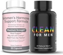 Re+Gen Uzturs tīrs vīriešiem Fiber papildinājums & Sieviešu hormonu līdzsvara atbalsts, E vitamīns, Dong Quai, Natural bagātinātāji uzpūšanās, aizcietējums un zarnu veselība, stool softeners, palīdz attīrīt B