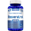 Resveratrol 1000mg Kapsulas           - Vegan Friendly Resveratrol Papildinājums no Easy Absorbcija Antioksidants Japāņu Knotweed ādas sirds un smadzeņu atbalsts - Izgatavots ASV cGMP iekārtām (90 Day Supply)