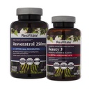 ResVitale Beauty 3 - Ādas kopšanas papildterapija ar kolagēnu, keratīnu un elastīnu - 90 kapsulas un Resveratrol 250 mg - Resveratrol papildterapija vīriešiem un sievietēm - 120 Veggie kapsulas