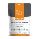 Just Jaivik 100% Organic Neem Leaves Pulveris - USDA Certified Organic, 227 GMS / 1/2 LB Pound / 08 Oz - Azadirachta Indica - veicināt veselīgu matu un tīra āda (USDA Organic Certified Herb)