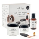 Acu apskaustājs suns Tear Remoper Startera komplekts ar ProPowder birsti --- Stain šķīdums, Aplikators Pads, Stain pulveris un maza aplikatora birste --- 45 dienas
