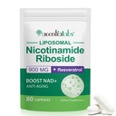 NAD Nikotinamīds Riboside Resveratrol 900mg, NAD Papildinājums Atbalsts Šūnu veselība, Anti-Aging, enerģija, Focus - 80 kapsulas
