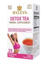 Hyleys Detox tēja tīrīšanai – melnā tēja ar ingveru, medu un kanēli – 25 tējas maisiņi (1 iepakojums) – Atbalsta Gremošanu, detoksu un uzpūšanas atvieglojumu