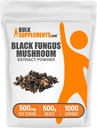 BulkSupplements.com Black Fungus Sēņu ekstrakts Powder - Wood Ausu Sēņu pulveris - Bez Vegan & Gluten, 500mg per Serving, 500g (1,1 lbs) (1. iepakojums)