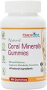 Koraļļa kalcija gumijas ar Trace Minerals - garšīgs, vegana, bez glutēna gumijas ar dabas kalcija un vitamīna D3, 60 Skaits