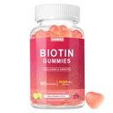 Biotīns 10000mcg Keratin kolagēns Gumijas Papildinājumi Matu nagi Vitamīni Ikdienas matu nagu augšanu un stiprinājums Gumijas sievietēm Vegan Biotīns un vitamīns C Gummy 60 Count