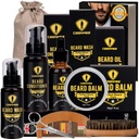 Ceenwes uzlabots bārda kit - kondicionieris, eļļa, birste, Comb, Balm, Šķēres, uzglabāšanas soma bārda un Mustache apdares, perfekta vīriešu dāvana