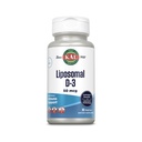 KAL Liposomālais vitamīns D3 50 μg, augsta absorbcija D vitamīns, liposomālā tehnoloģija, augstas aktivitātes imūnsupports, Vegan kapsulas, bez lipekļa, bez sojas, 30 Kalpojumi