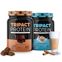 Nutroloģija TRIPACT Protein - Piem. Uzturs Shake - ne-GMO Zāle Sūkalu Proteīns, Augu proteīni, Zaļie,Superfoods & Probiotikas - 5g BCAAs - Krēmja Šokolāde & VanillaLatte w/Cinnamon 1.5lb Katrs