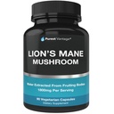 Organic Lions Mane Sēnes Kapsulas - 1800mg Lion's Mane Sēņu Papildinājums Aug ASV - Nootropo Smadzeņu Papildinājums un Imūnsupport - Lions Mane Extract Pulveris - 90 Veggie Caps
