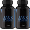 rize laboratorijas - Jack Hammer Libido Booster papildinājums vīriešiem, Jaudīgs visu dabas formula, lai uzlabotu veiktspēju (120 kapsulas)