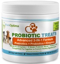 Probiotikas Košļājamās suņiem, Gremošanas enzīmi + Prebiotikas Uzlabo Gremošanas, Caureja, Aizcietējums, Gāze, Slikta Elpa, Noplūdes Gut, Alerģija Immunity Daily Papildinājums 120 Skaitļi