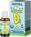 Dabas milti - D vitamīna pilieni zīdaiņiem, D vitamīna pilieni imūnās sistēmas, sirds un kaulu veselībai, šķidrs D vitamīns ar D3 vitamīnu 400 SV uz vienu apkalpojošo, nepārziepjojušo, 14,5 ml