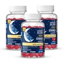 Mommy's Bliss Kids Sleep Gumies with Melatonin, Support Your Natural Miega Process, Vecums 3 gadiem līdz pieaugušajiem, Zemeņu Flavor, 1G cukura, 60 Gumies (3. komplekts)
