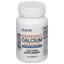 Major Oyster Shell Kalcijs ar vitamīnu D3 500 mg / 5 μg (200 SV) - Kalcija papildinājums - 60 tabletes