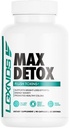 Max Detox – Pilna ķermeņa tīrīšana, samazināta ūdens aizture, samazināta uzpūšanās uztura papildinājums - 60 kapsulas, 30 Kalpojumi