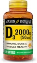 D3 vitamīns 2000 SV Ultra spēks, atbalsta kaulu blīvums, stiprums un imūnā veselība, 120 softgeli