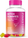 Pink Stork Detox Gummies, Apple Cider Etiķis Etiķis Gummies ar ingveru, lai palīdzētu Atbalsts Bloating, Gut Veselības un gremošanas, košļājamās ACV Gumies - 44 Skaits, 1 iepakojums, 0,3 mārciņas