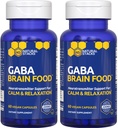GABA Brain Food - GABA Papildinājums ar L-citrullīna un vīnogu sēklu ekstraktu - Atbalsta Calm & Relaxation - Nakts miega atbalsts - Atbalsts Gamma aminosviestskābes ražošanai - 120 L-citrullīna kapsulas