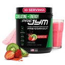 JYM Papildzinātnes Pre JYM Zemeņu Kiwi Pre Workout Pulveris - BCAAs, Nootrops, Kreatīnu HCI, Citrulīns, Beta-Alanīns, Betaīns, Taurīns, Huperzine 30 Servējumi