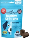 12-in-1 Complete Multivitamīni suņiem י Suņu Multivitamīni Košļājami ar glikozamīnu Hondroitīns & Gremošanas Probiotikas suņiem visu vecumu un lielumu 